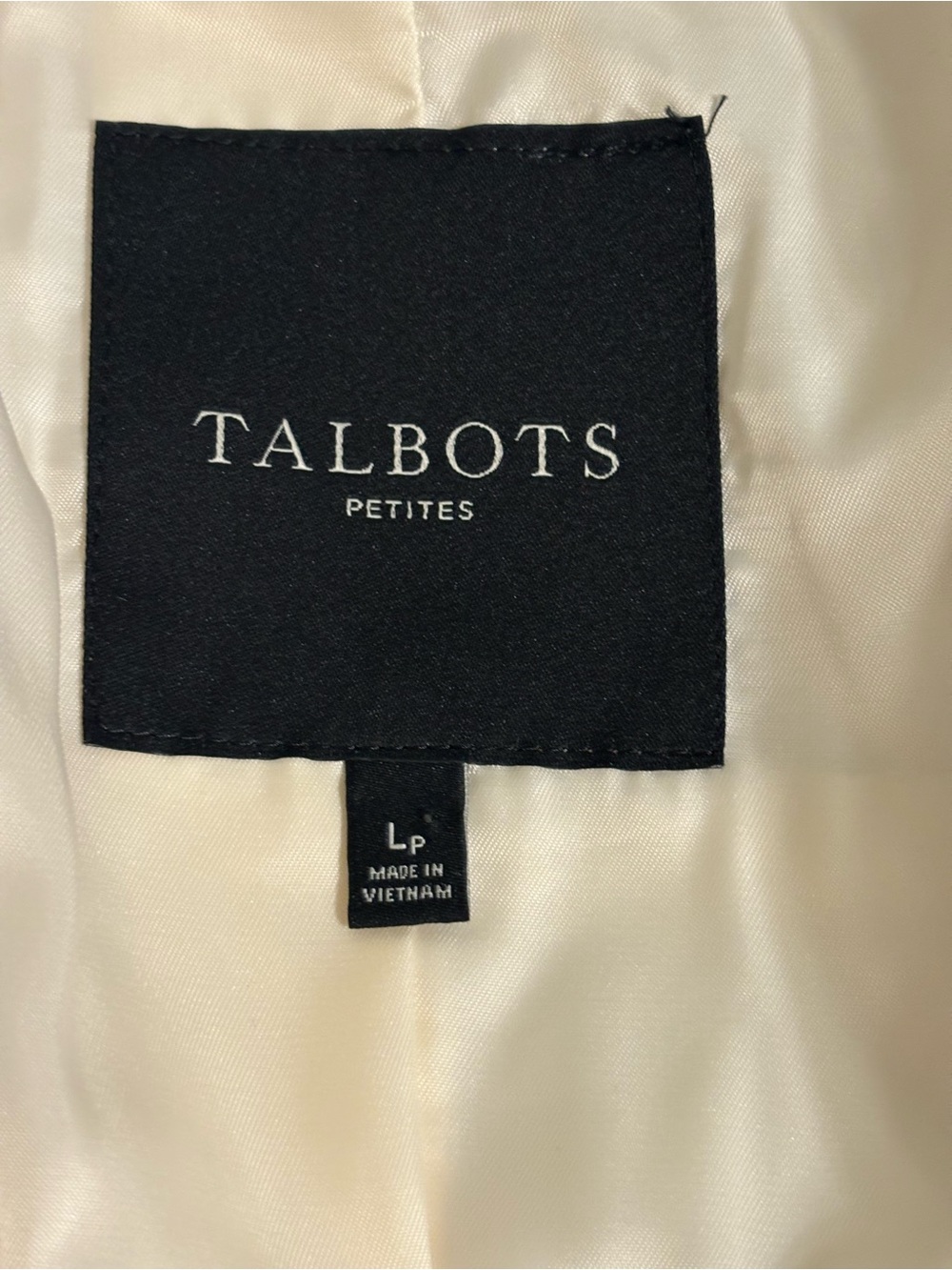 Talbots White Quilted Moto Jacket Lightweight Zip Front Women’s - Picture 3 of 9
